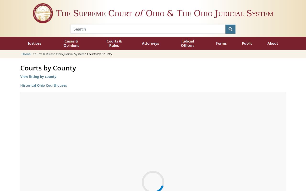 Pickaway County court schedule source showing the Ohio trial-court directory