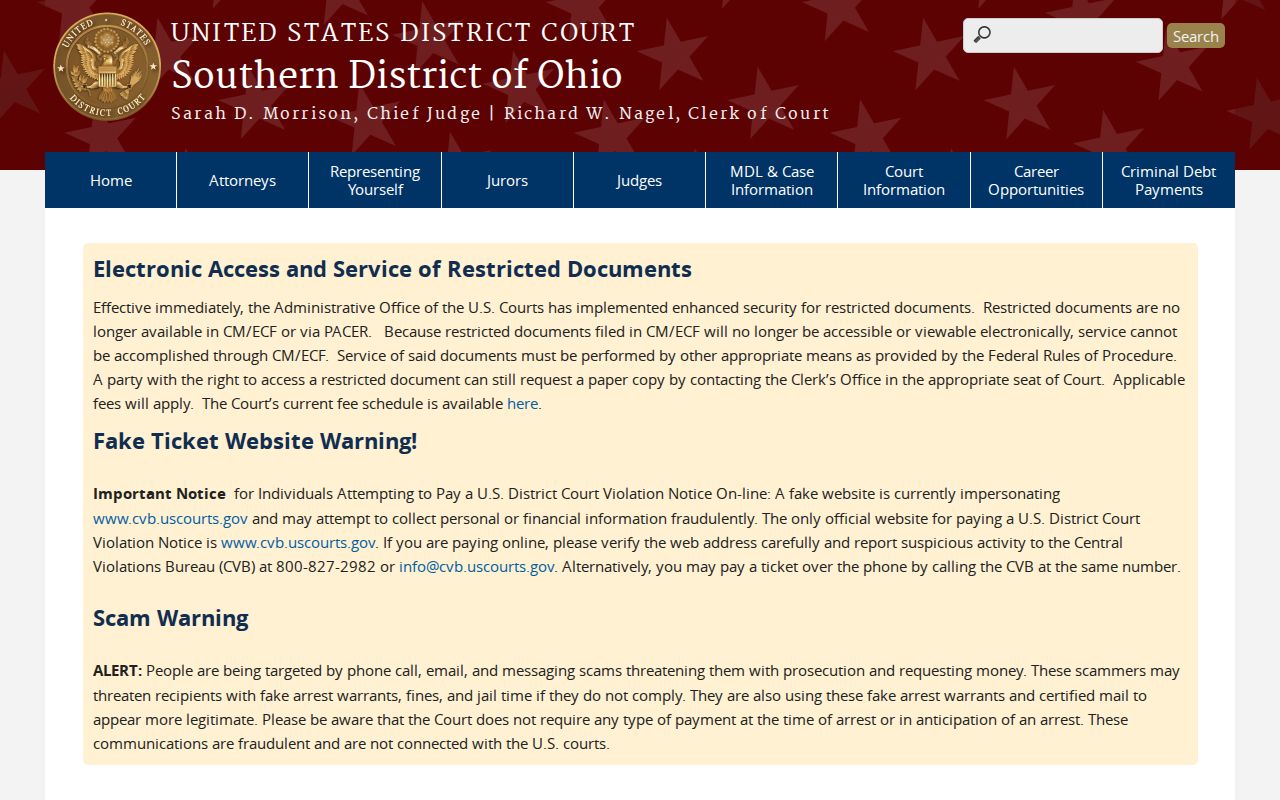 Southern District of Ohio federal court source image