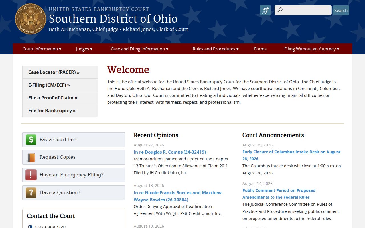 Southern District of Ohio Bankruptcy Court source image